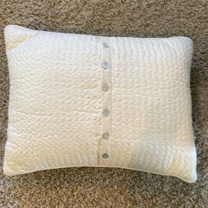 Chaps cream quilted pillow with insert.